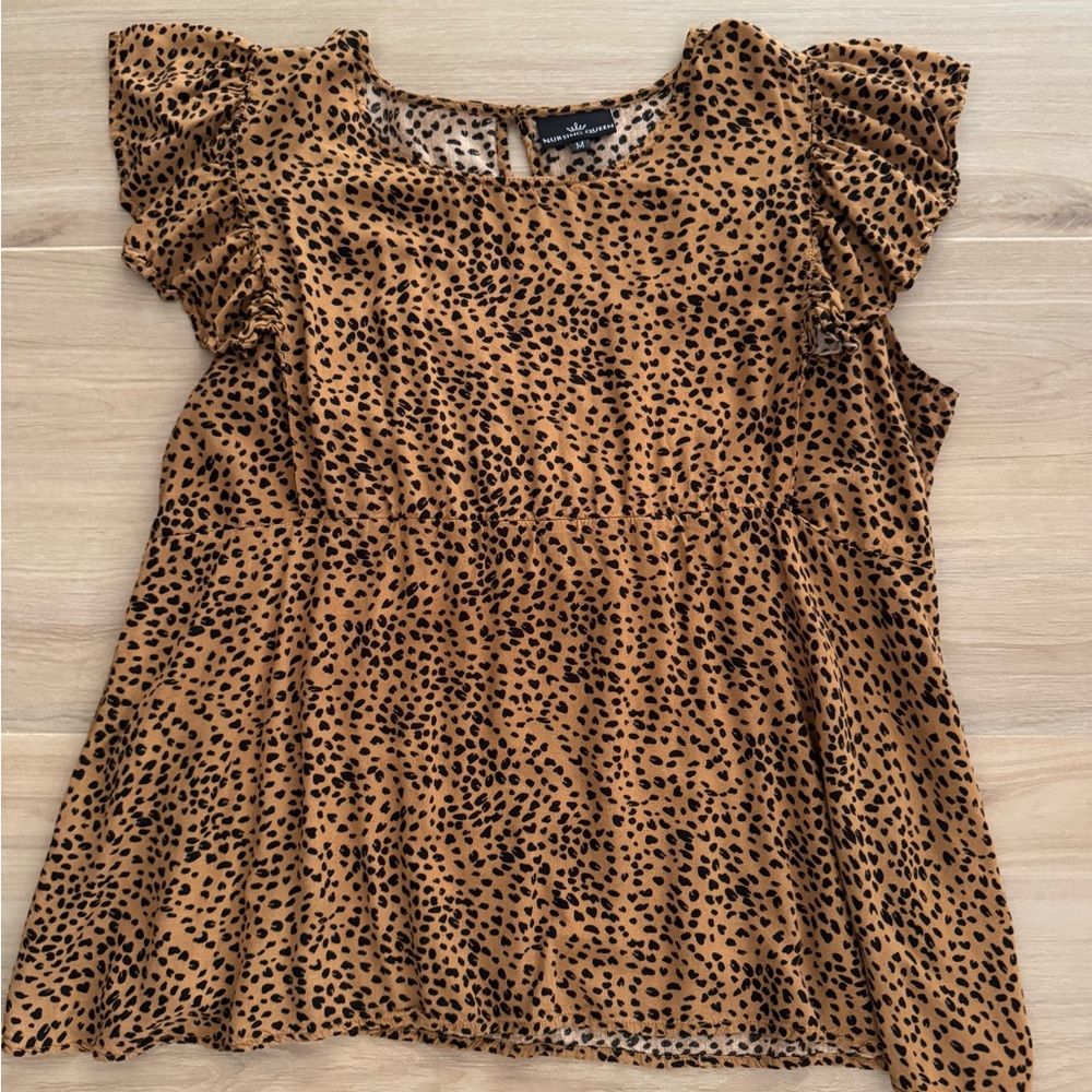 Leopard Print Nursing Top